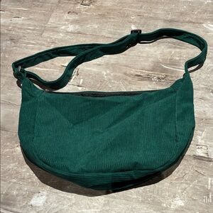 Emerald Green Corduroy Shoulder Bag